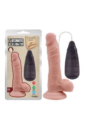 7’ Beginners Dildo Vibrator Flesh